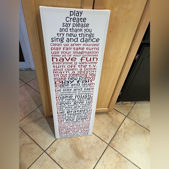 Other - Wall Decoration Canvas House Rules